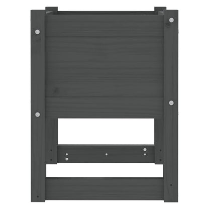 Plantenbakken 2 St 40X40X52,5 Cm Massief Grenenhout Grijs