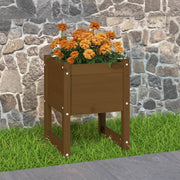Planter 40x40x52.5 cm solid pine honey brown