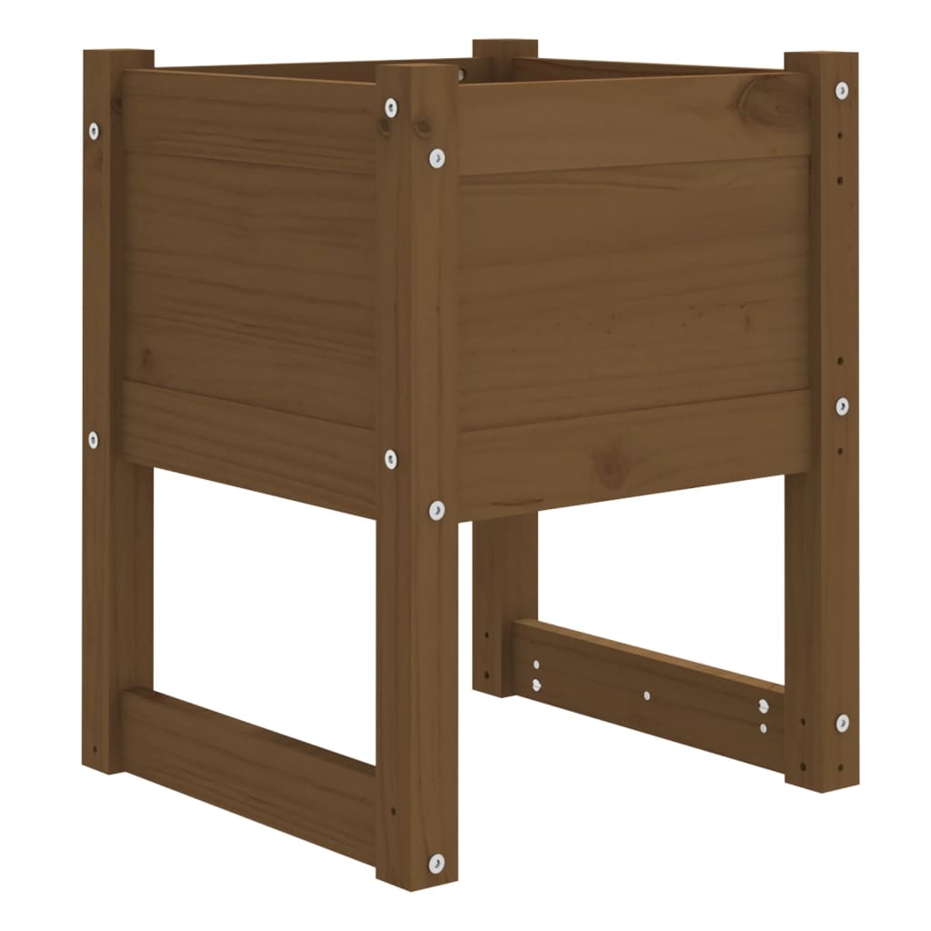 Plantenbakken 2 St 40X40X52,5 Cm Massief Grenenhout Honingbruin