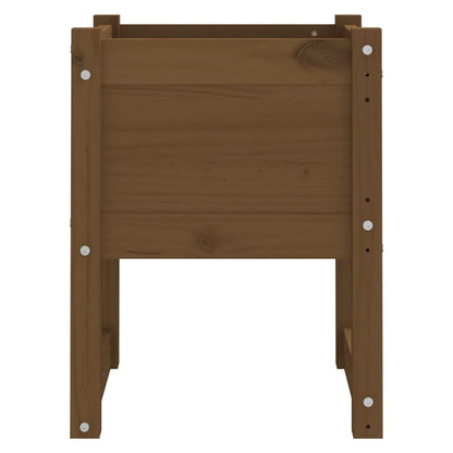 Plantenbakken 2 St 40X40X52,5 Cm Massief Grenenhout Honingbruin