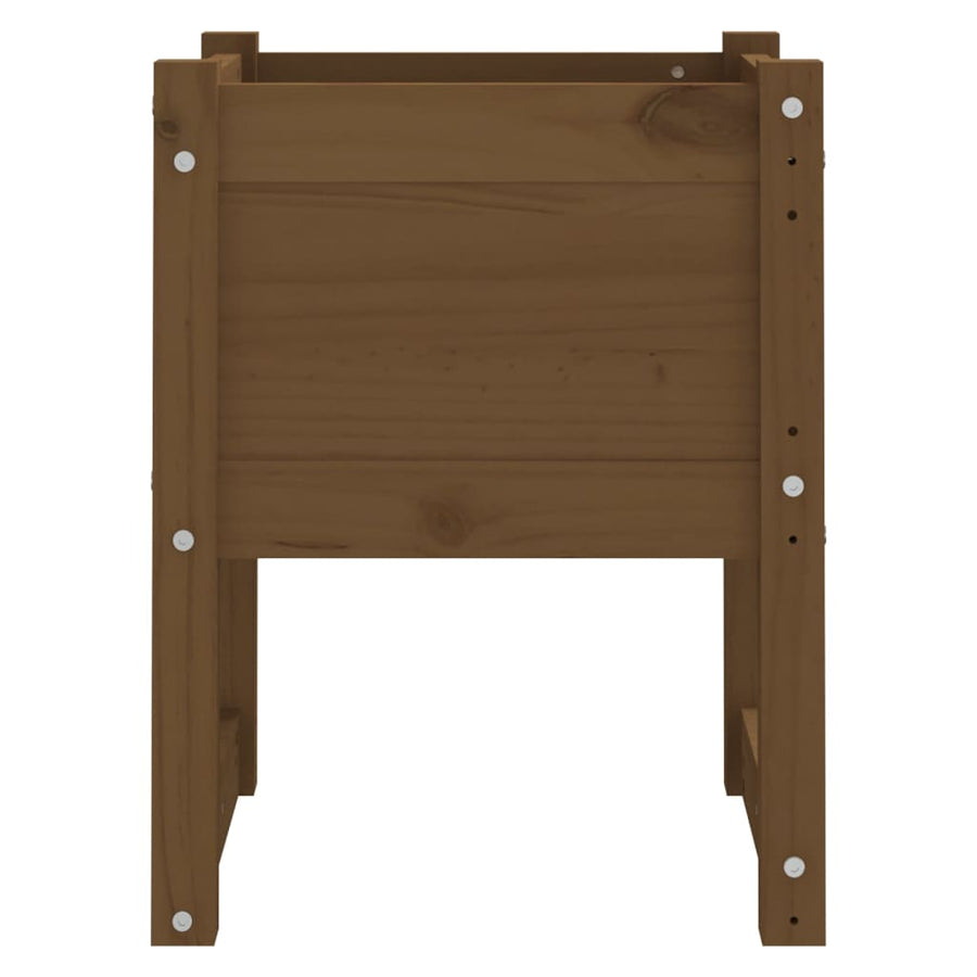 Plantenbakken 2 St 40X40X52,5 Cm Massief Grenenhout Honingbruin