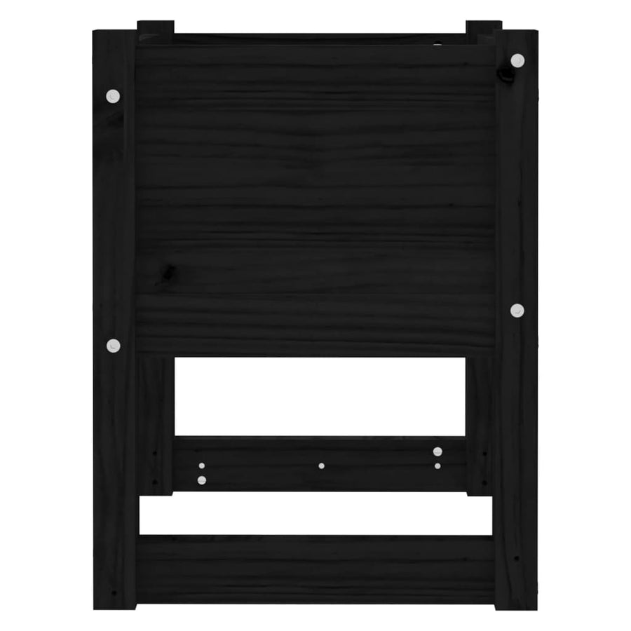 Plantenbakken 2 St 40X40X52,5 Cm Massief Grenenhout Zwart