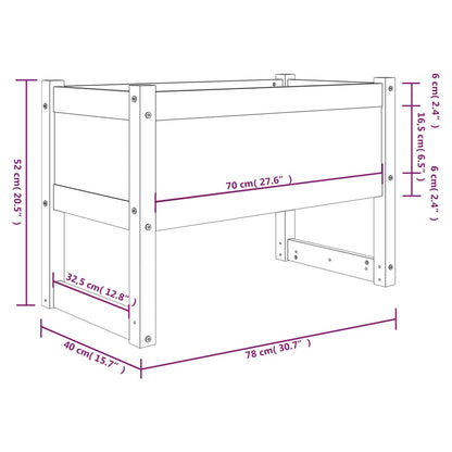 Plantenbak 78X40X52 Cm Massief Grenenhout