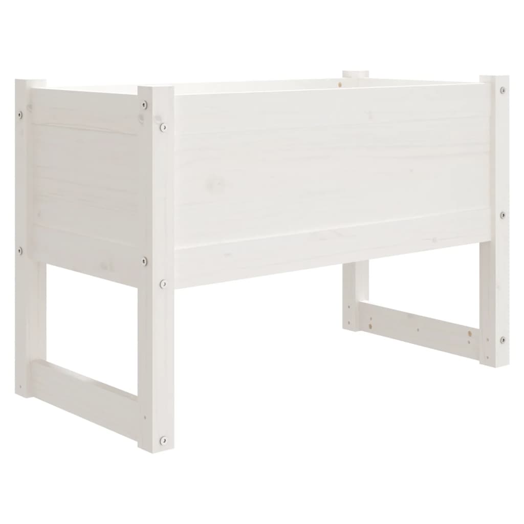 Plantenbak 78X40X52 Cm Massief Grenenhout Wit