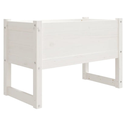 Plantenbak 78X40X52 Cm Massief Grenenhout Wit