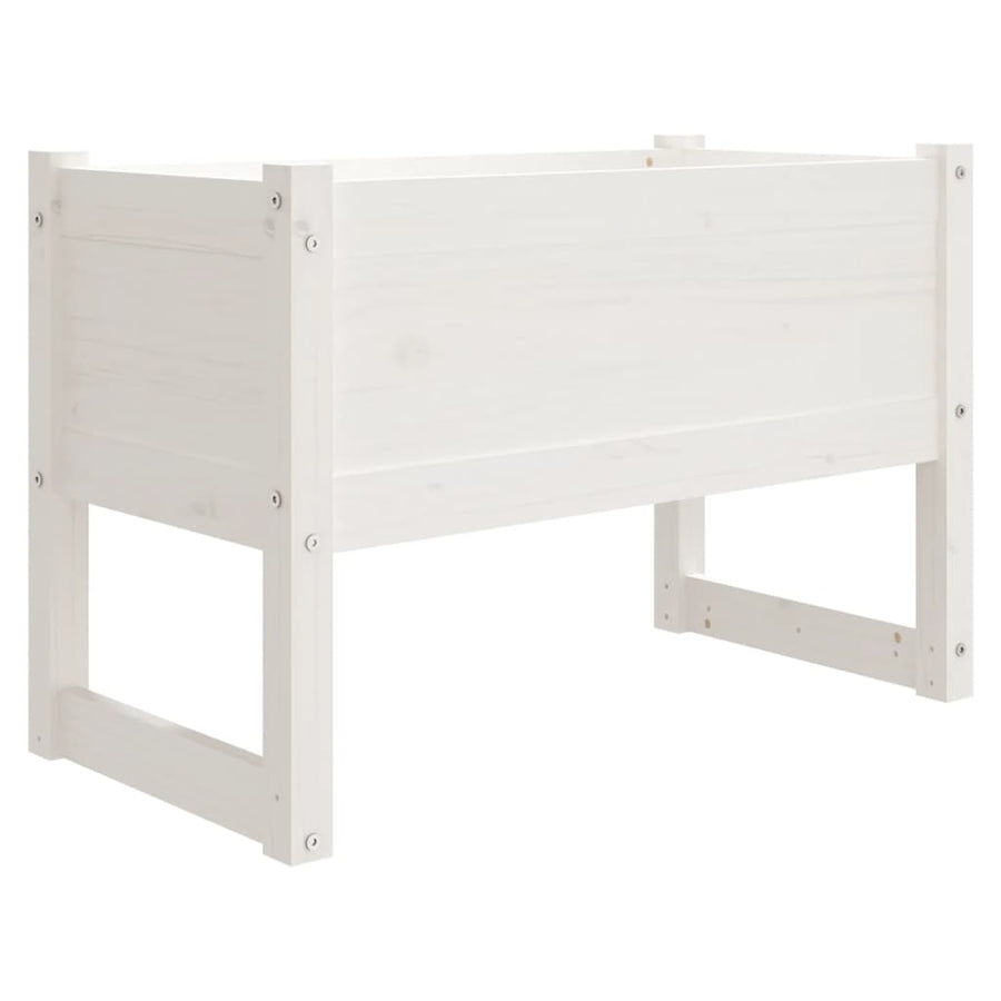 Plantenbak 78X40X52 Cm Massief Grenenhout Wit