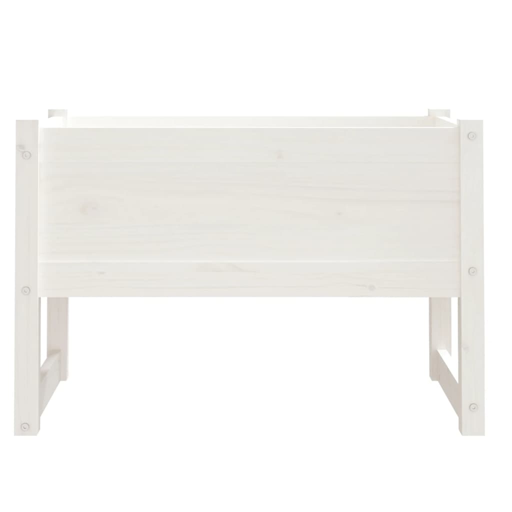 Plantenbak 78X40X52 Cm Massief Grenenhout Wit