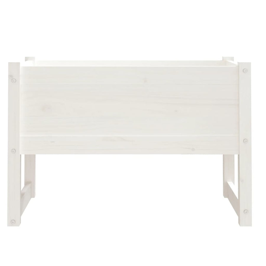 Plantenbak 78X40X52 Cm Massief Grenenhout Wit