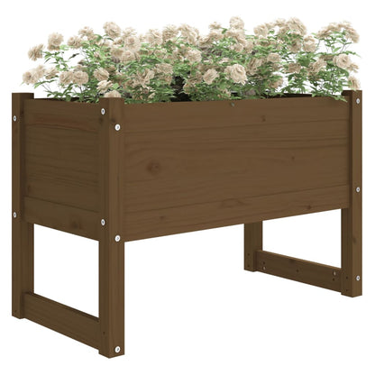 Plantenbak 78X40X52 Cm Massief Grenenhout Honingbruin