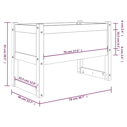 Plantenbak 78X40X52 Cm Massief Grenenhout Honingbruin