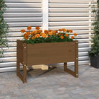 Planter 78x40x52 cm solid pinewood honey brown