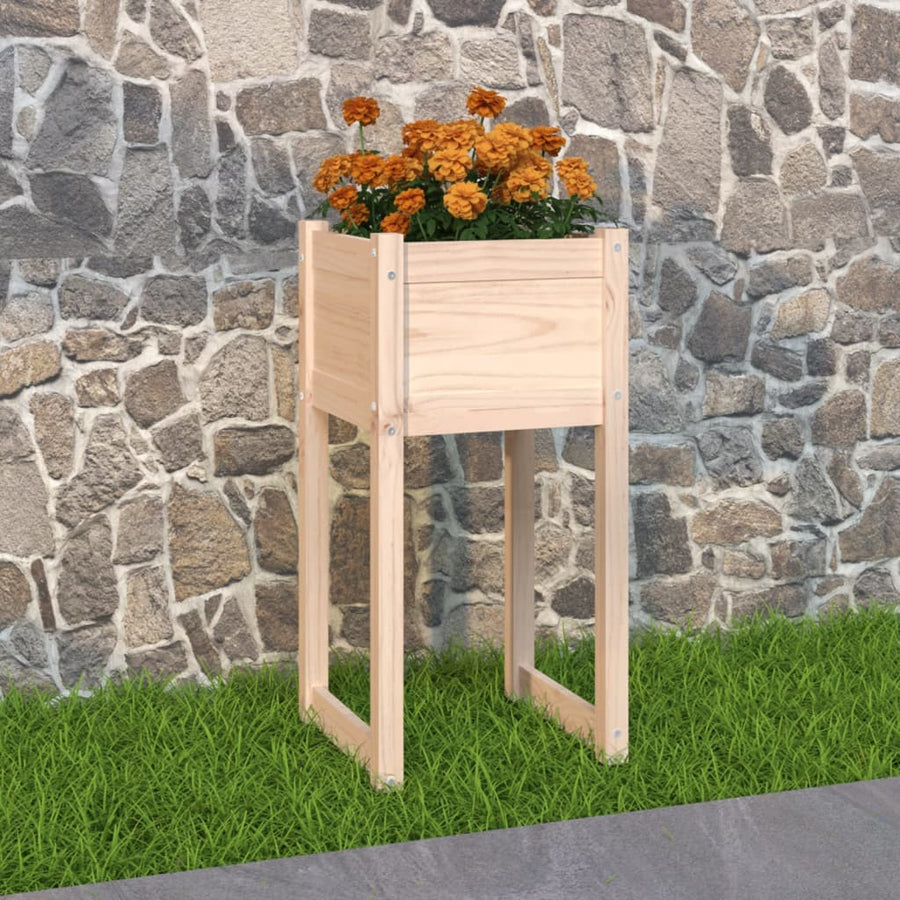 Plantenbak 40X40X81 Cm Massief Grenenhout