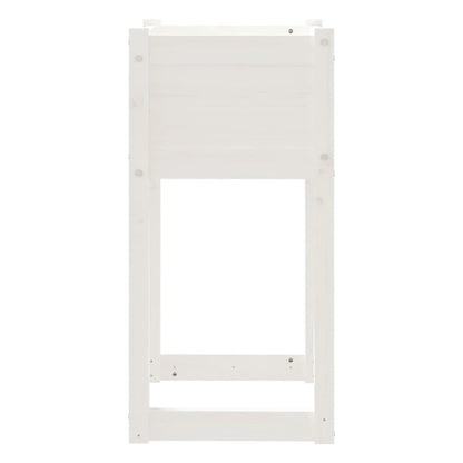 Plantenbak 40X40X81 Cm Massief Grenenhout Wit