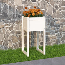 Plantenbak 40X40X81 Cm Massief Grenenhout Wit