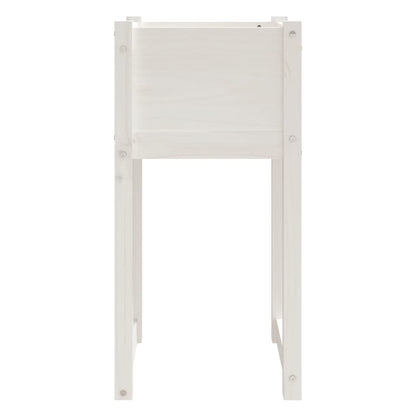 Plantenbakken 2 St 40X40X81 Cm Massief Grenenhout Wit