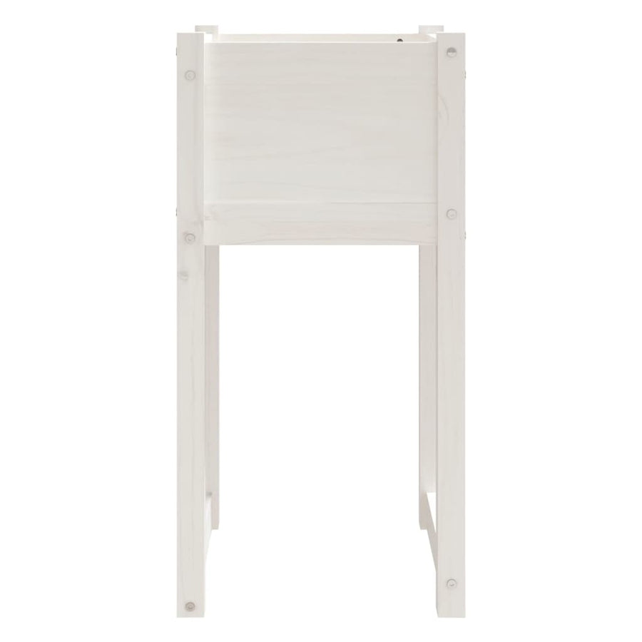 Plantenbakken 2 St 40X40X81 Cm Massief Grenenhout Wit