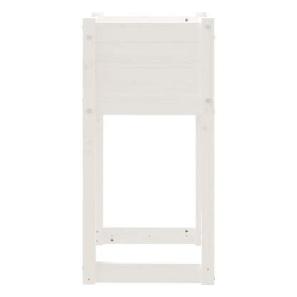 Plantenbakken 2 St 40X40X81 Cm Massief Grenenhout Wit