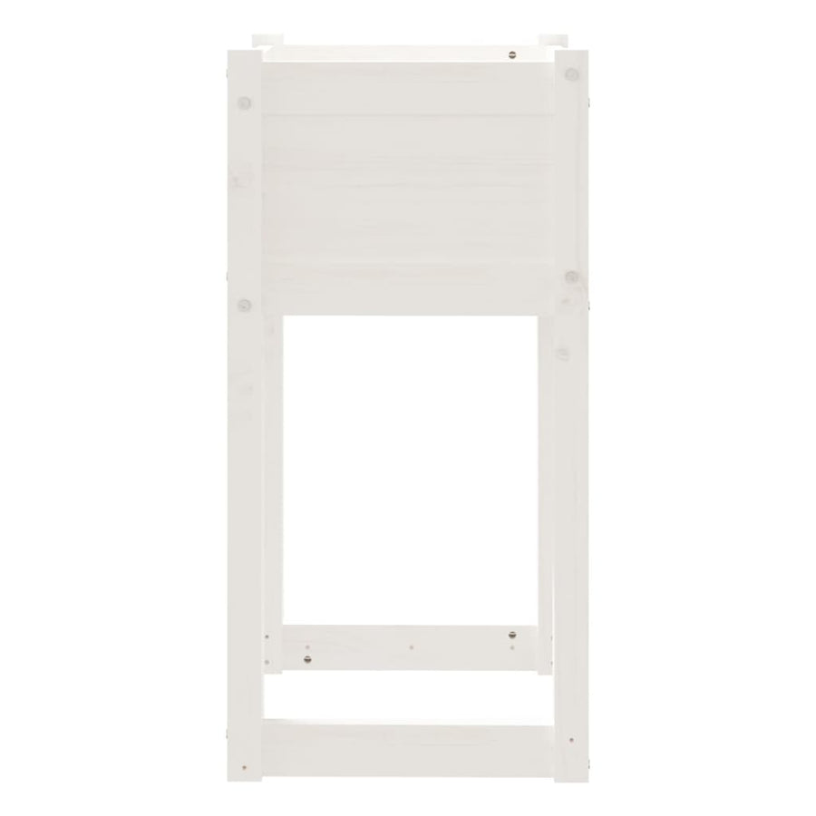 Plantenbakken 2 St 40X40X81 Cm Massief Grenenhout Wit