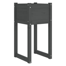 Plantenbak 40X40X81 Cm Massief Grenenhout Grijs