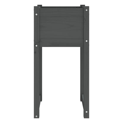 Plantenbakken 2 St 40X40X81 Cm Massief Grenenhout Grijs