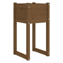 Plantenbak 40X40X81 Cm Massief Grenenhout Honingbruin