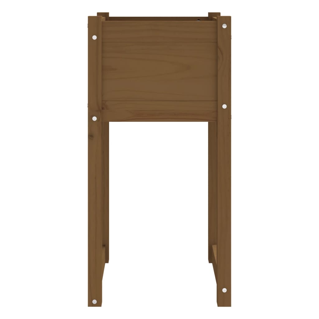 Plantenbak 40X40X81 Cm Massief Grenenhout Honingbruin