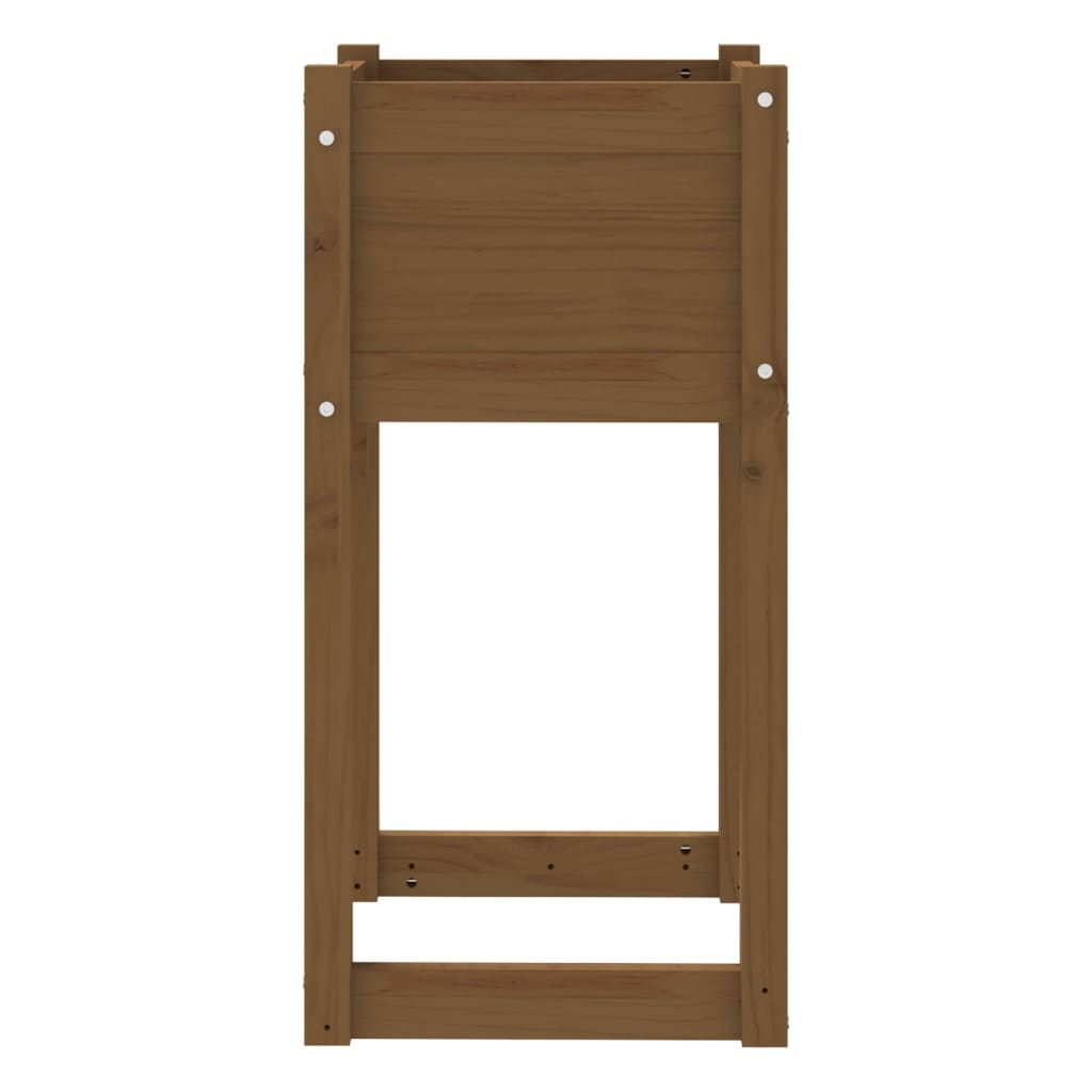 Plantenbak 40X40X81 Cm Massief Grenenhout Honingbruin