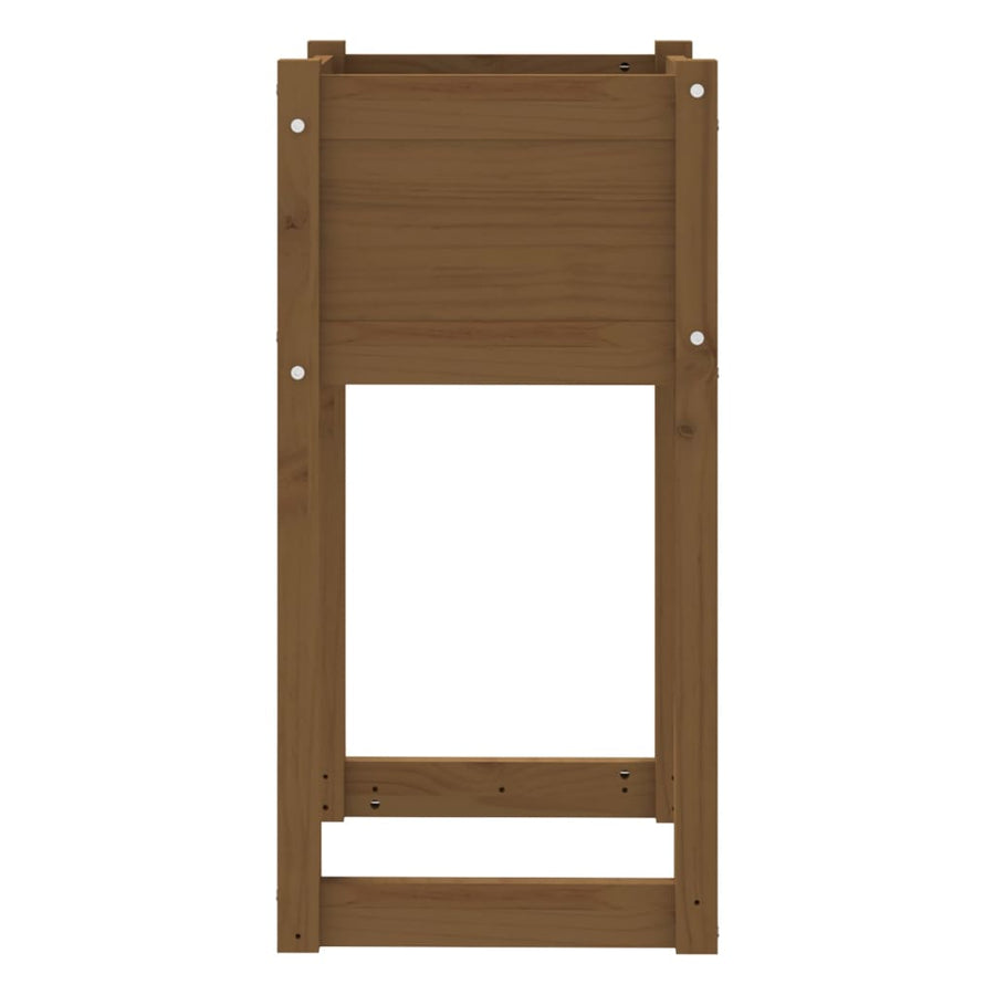 Plantenbak 40X40X81 Cm Massief Grenenhout Honingbruin