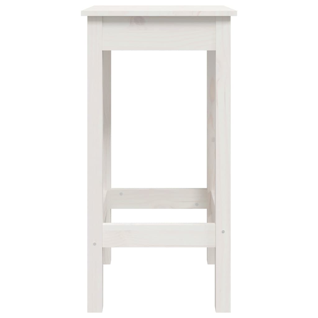 Barstoelen 2 St 40X40X78 Cm Massief Grenenhout Wit 40 x 40 x 78 cm