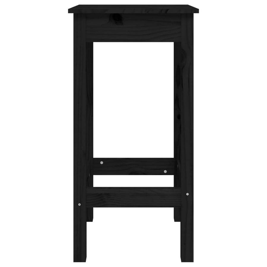 Barstoelen 40X40X78 Cm Massief Grenenhout Zwart zonder rugleuning