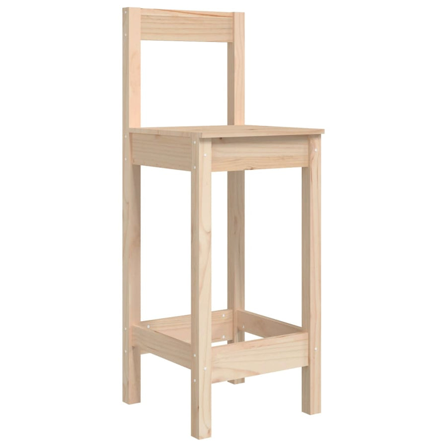 Barstoelen 2 St 40X41,5X112 Cm Massief Grenenhout 40 x 41.5 x 112 cm Naturel