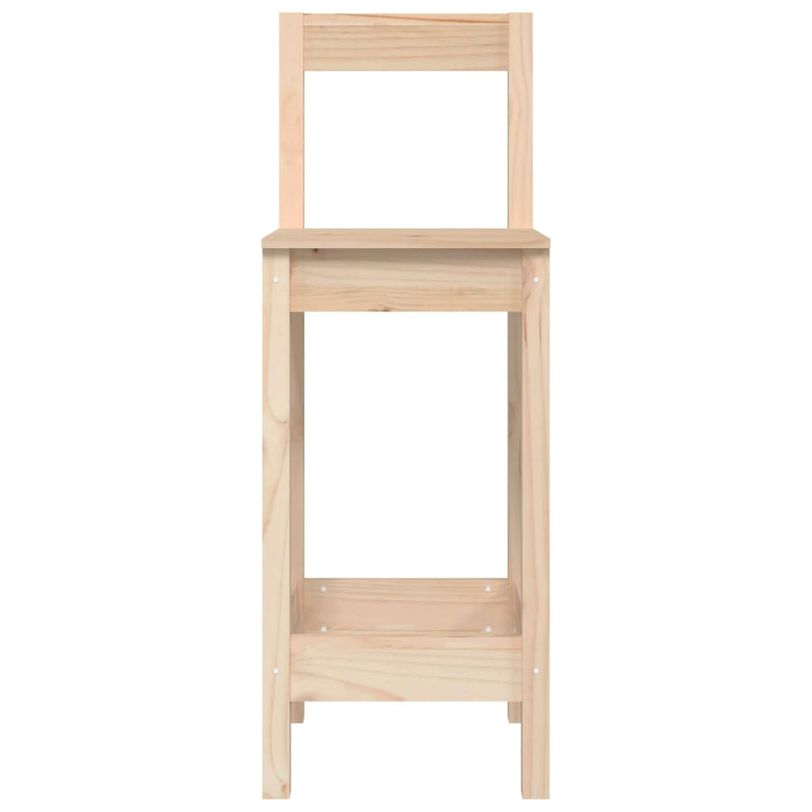 Barstoelen 2 St 40X41,5X112 Cm Massief Grenenhout 40 x 41.5 x 112 cm Naturel