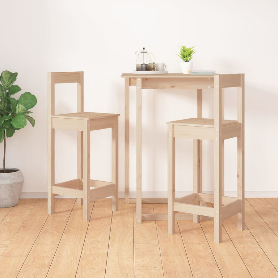 Barstoelen 2 St 40X41,5X112 Cm Massief Grenenhout 40 x 41.5 x 112 cm Naturel