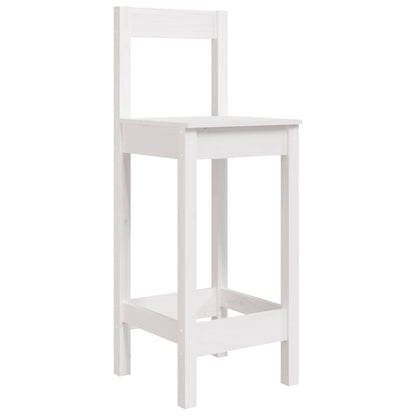Barstoelen 2 St 40X41,5X112 Cm Massief Grenenhout Wit 40 x 41.5 x 112 cm