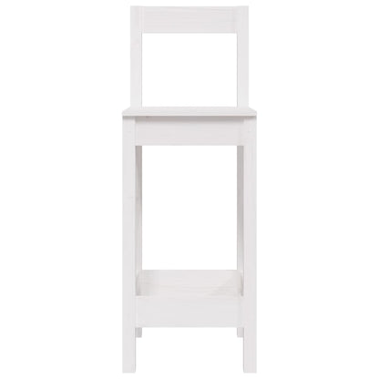 Barstoelen 2 St 40X41,5X112 Cm Massief Grenenhout Wit 40 x 41.5 x 112 cm