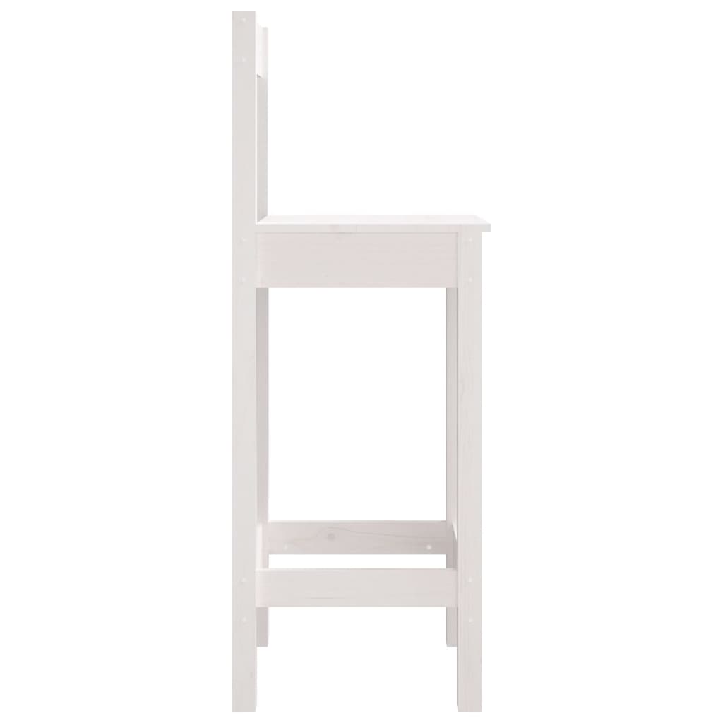 Barstoelen 2 St 40X41,5X112 Cm Massief Grenenhout Wit 40 x 41.5 x 112 cm