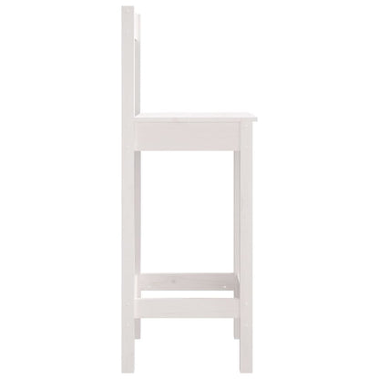 Barstoelen 2 St 40X41,5X112 Cm Massief Grenenhout Wit 40 x 41.5 x 112 cm