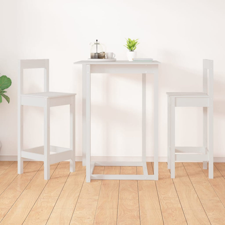 Barstoelen 2 St 40X41,5X112 Cm Massief Grenenhout Wit 40 x 41.5 x 112 cm