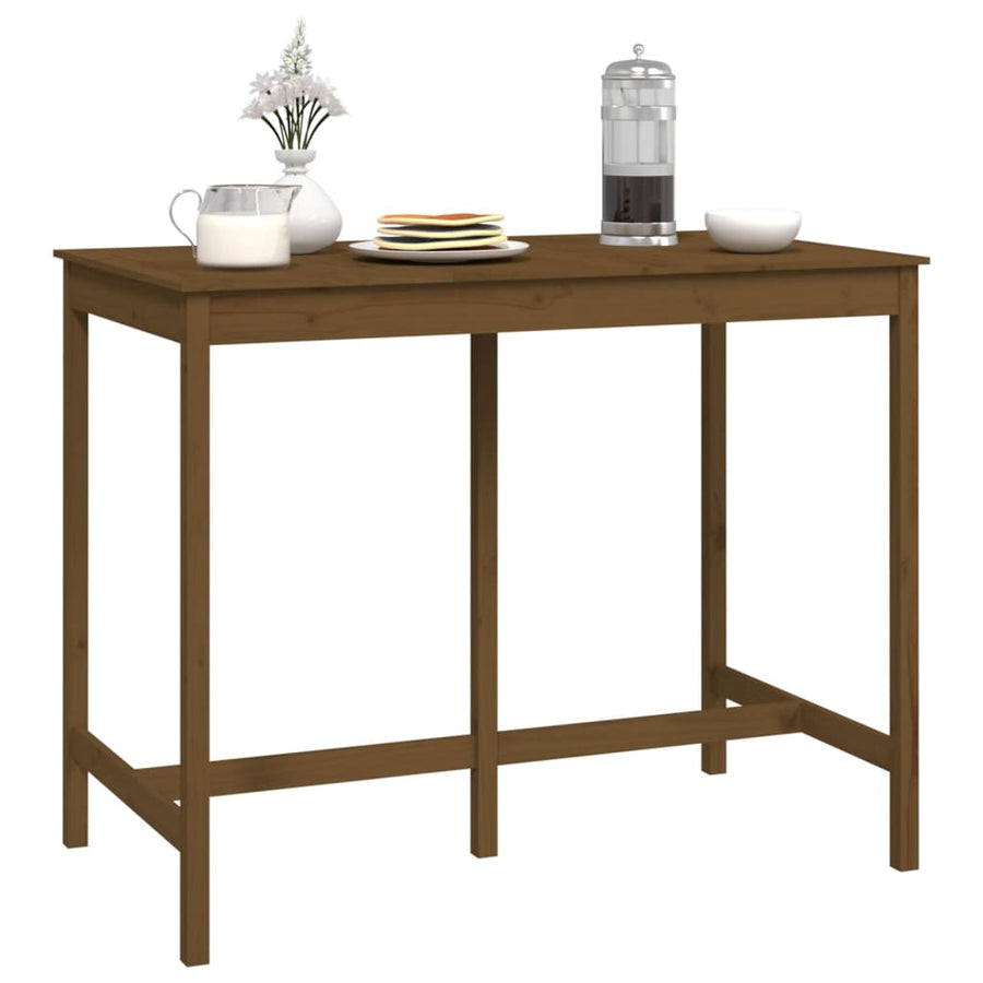 Bartafel Massief Grenenhout 140 x 80 x 110 cm Honingbruin