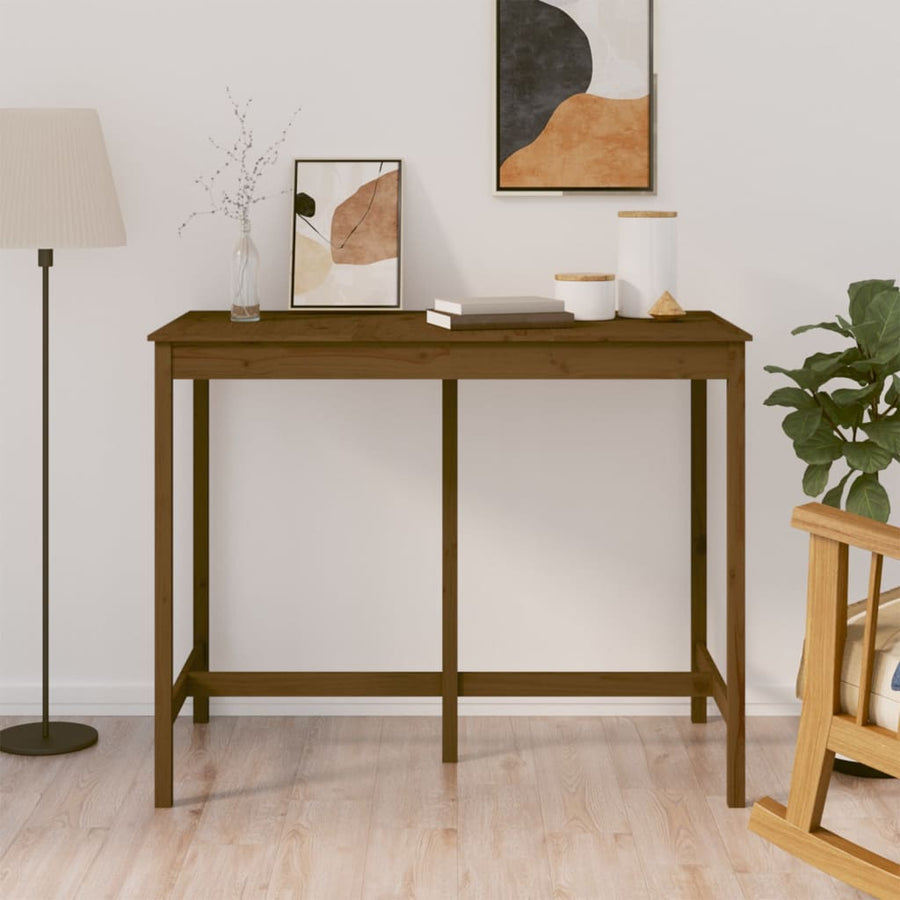 Bartafel Massief Grenenhout 140 x 80 x 110 cm Honingbruin