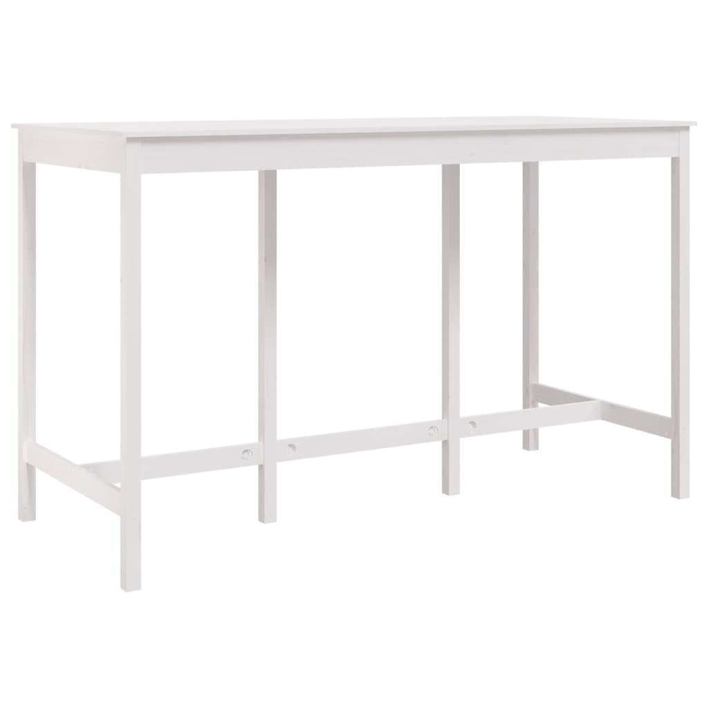 Bartafel 180X80X110 Cm Massief Grenenhout Wit