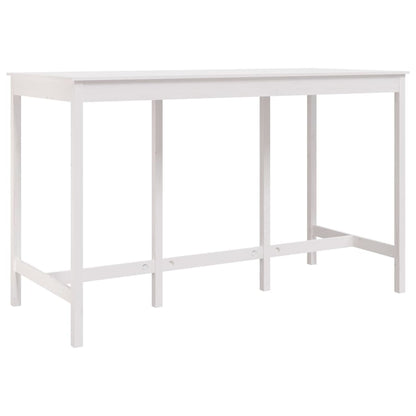Bartafel 180X80X110 Cm Massief Grenenhout Wit