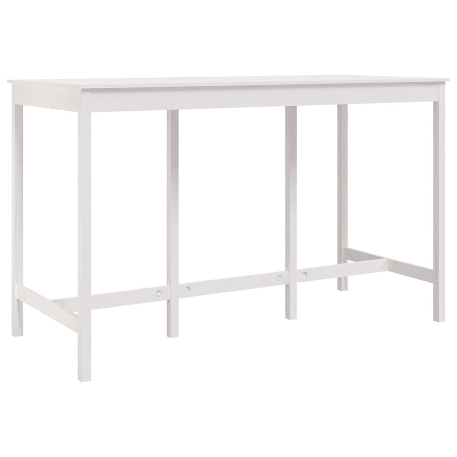 Bartafel 180X80X110 Cm Massief Grenenhout Wit