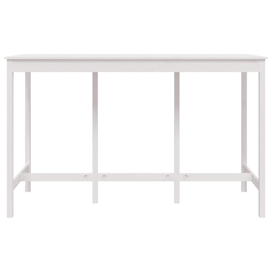 Bartafel 180X80X110 Cm Massief Grenenhout Wit