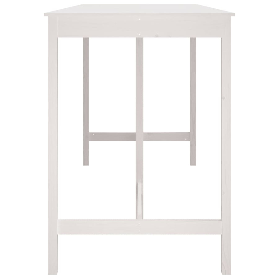 Bartafel 180X80X110 Cm Massief Grenenhout Wit
