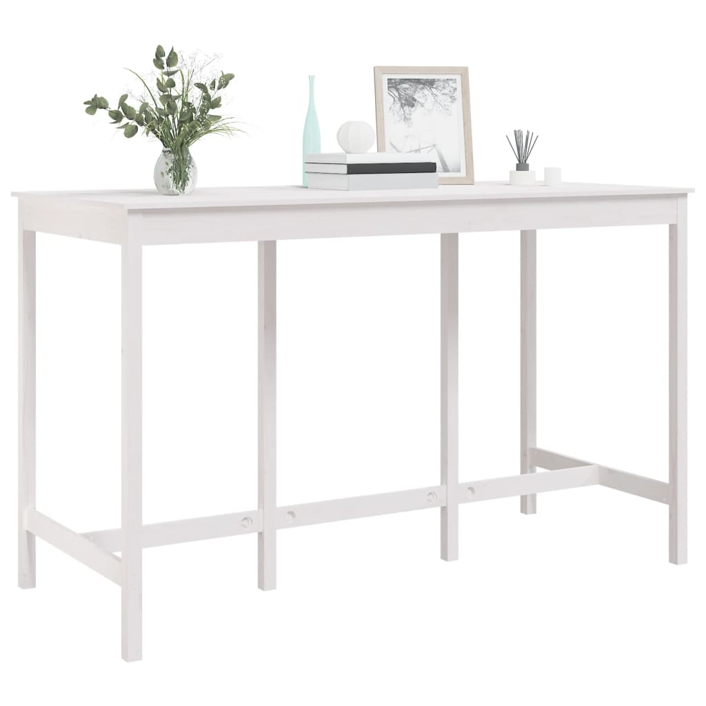 Bartafel 180X80X110 Cm Massief Grenenhout Wit