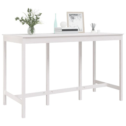 Bartafel 180X80X110 Cm Massief Grenenhout Wit