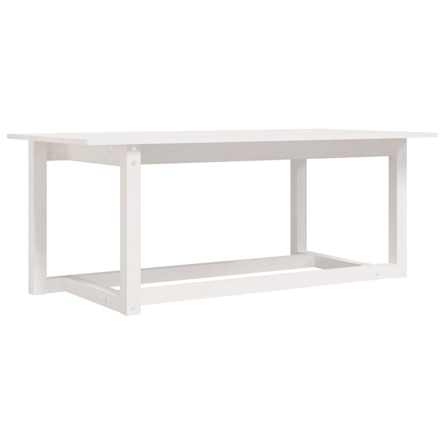 Salontafel 110X55X45 Cm Massief Grenenhout Wit