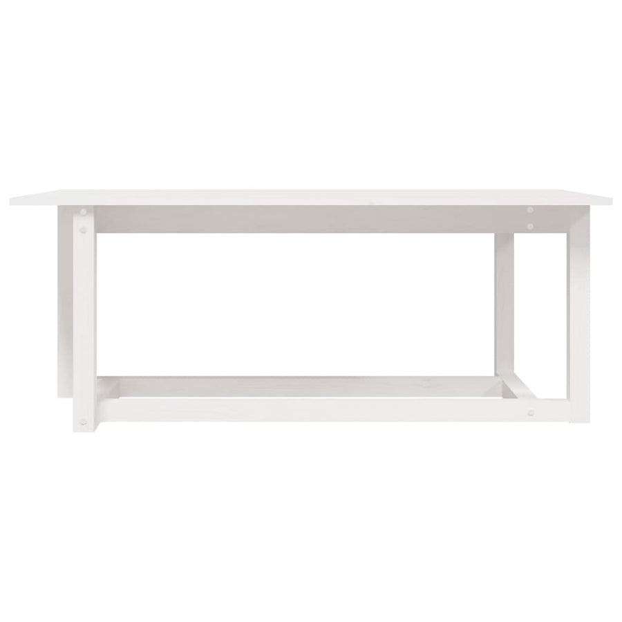 Salontafel 110X55X45 Cm Massief Grenenhout Wit