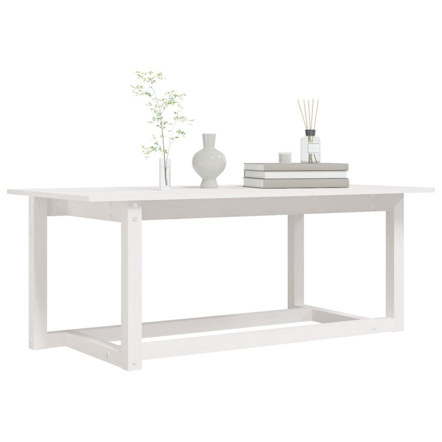 Salontafel 110X55X45 Cm Massief Grenenhout Wit